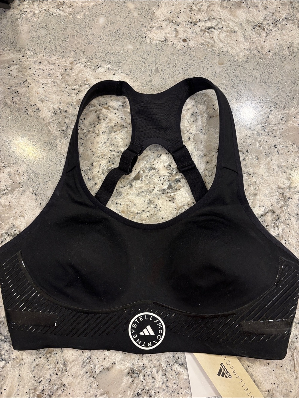 Adidas by Stella McCartney Black High-Support Racerback Sports Bra